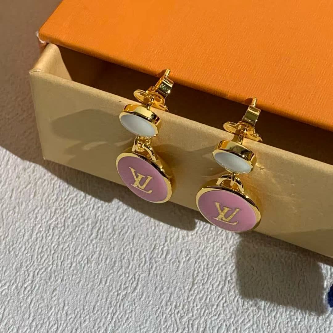 Louis Vuitton Pink Flower Earrings